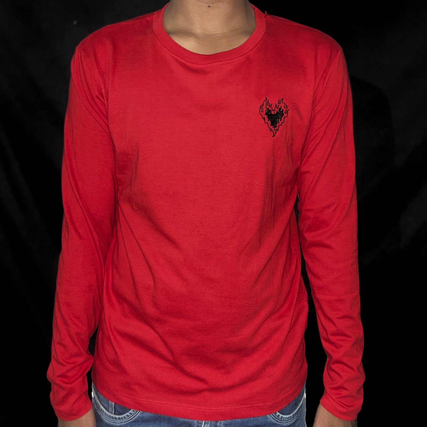 EMROIDERY FULL HANDS T-SHIRT - RED - UNISEX