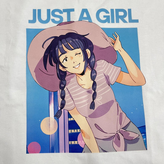 Premium Oversized tshirt - front printed - white - women