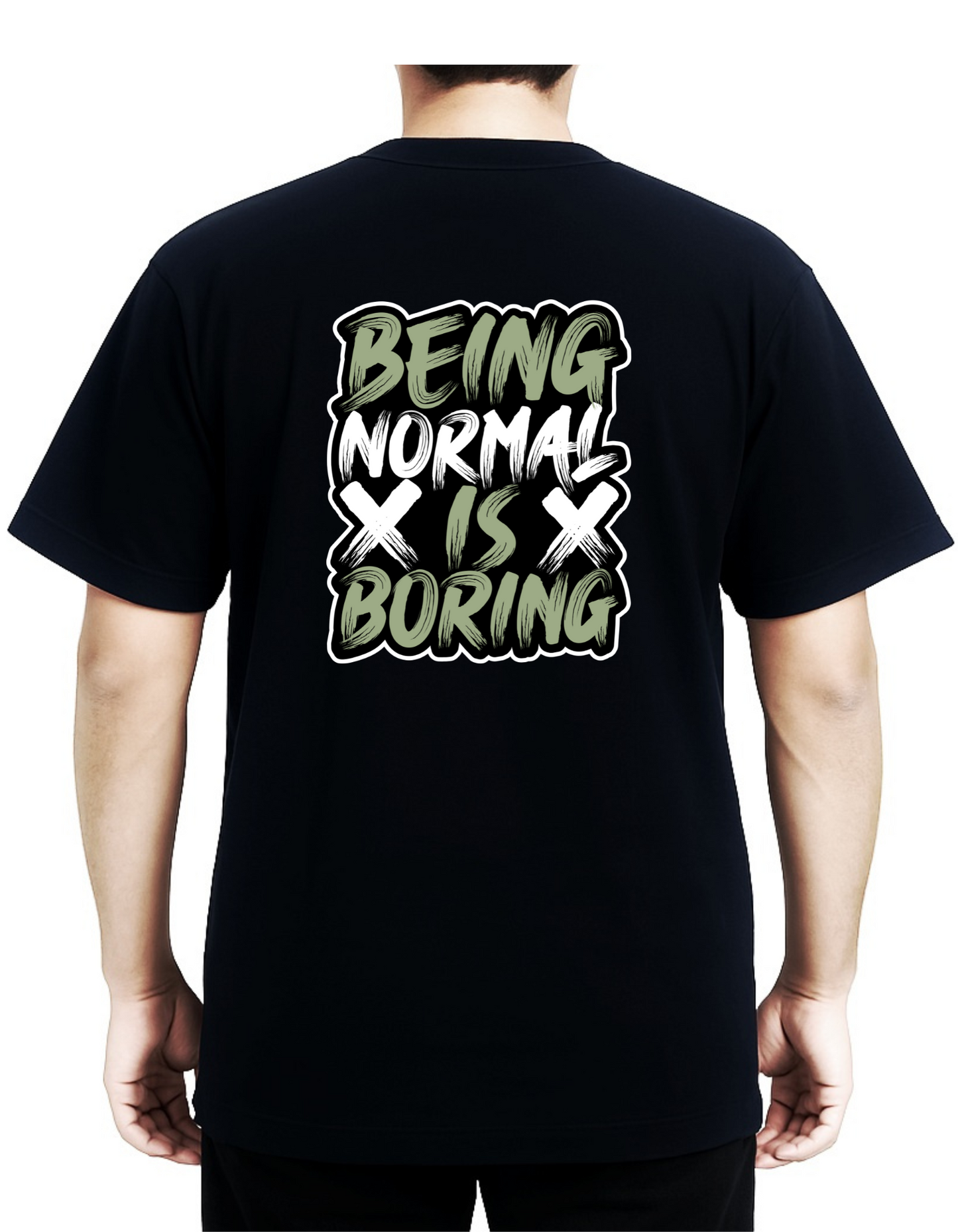 Premium Over sized tshirt - back print - black - unisex