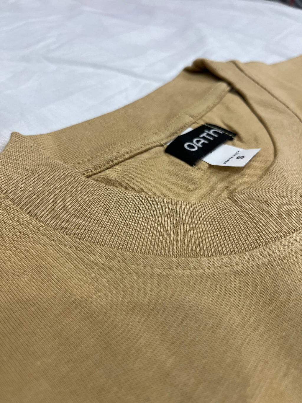 Oversized Tshirt - front print - taupe colour - unisex