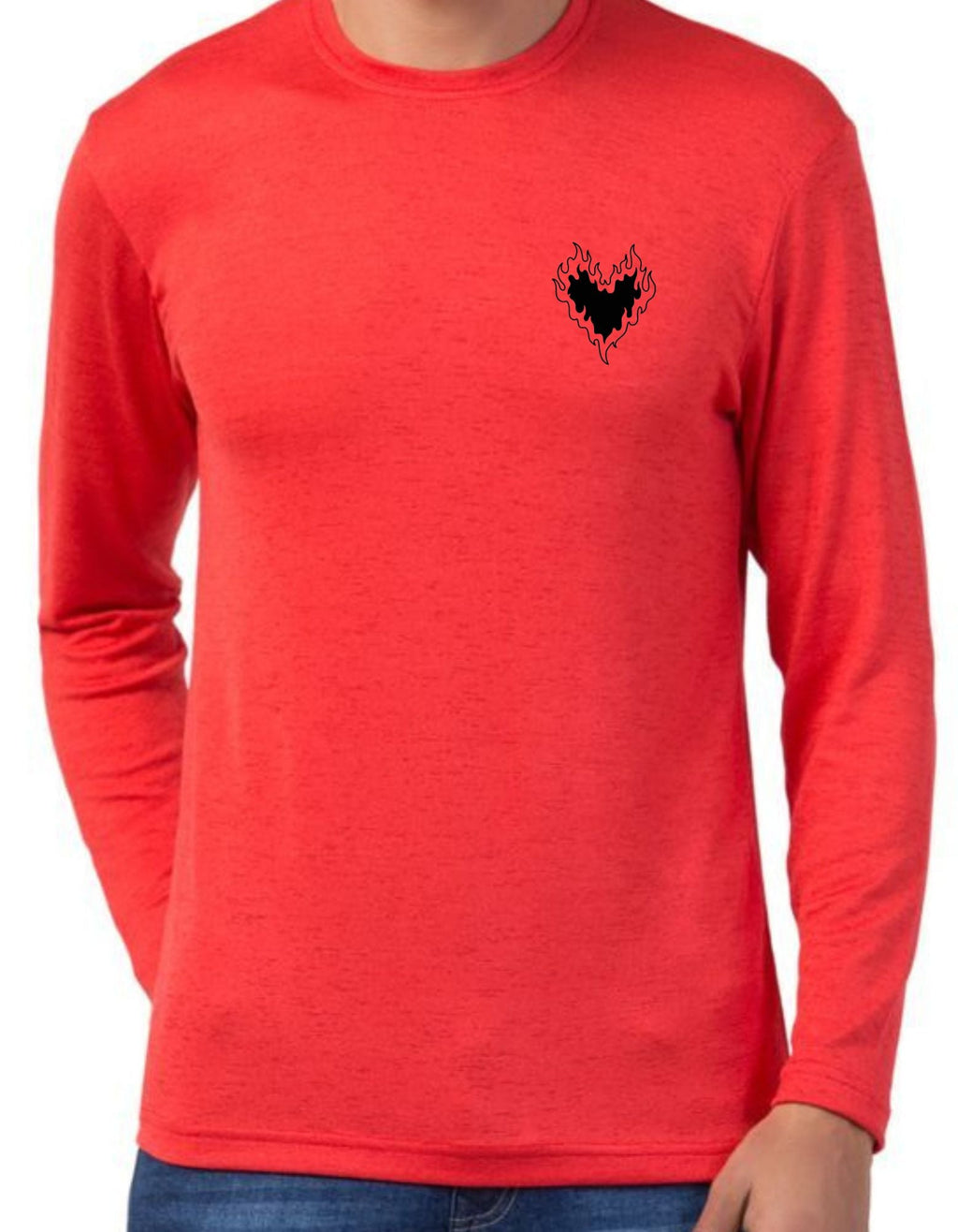 EMROIDERY FULL HANDS T-SHIRT - RED  - UNISEX