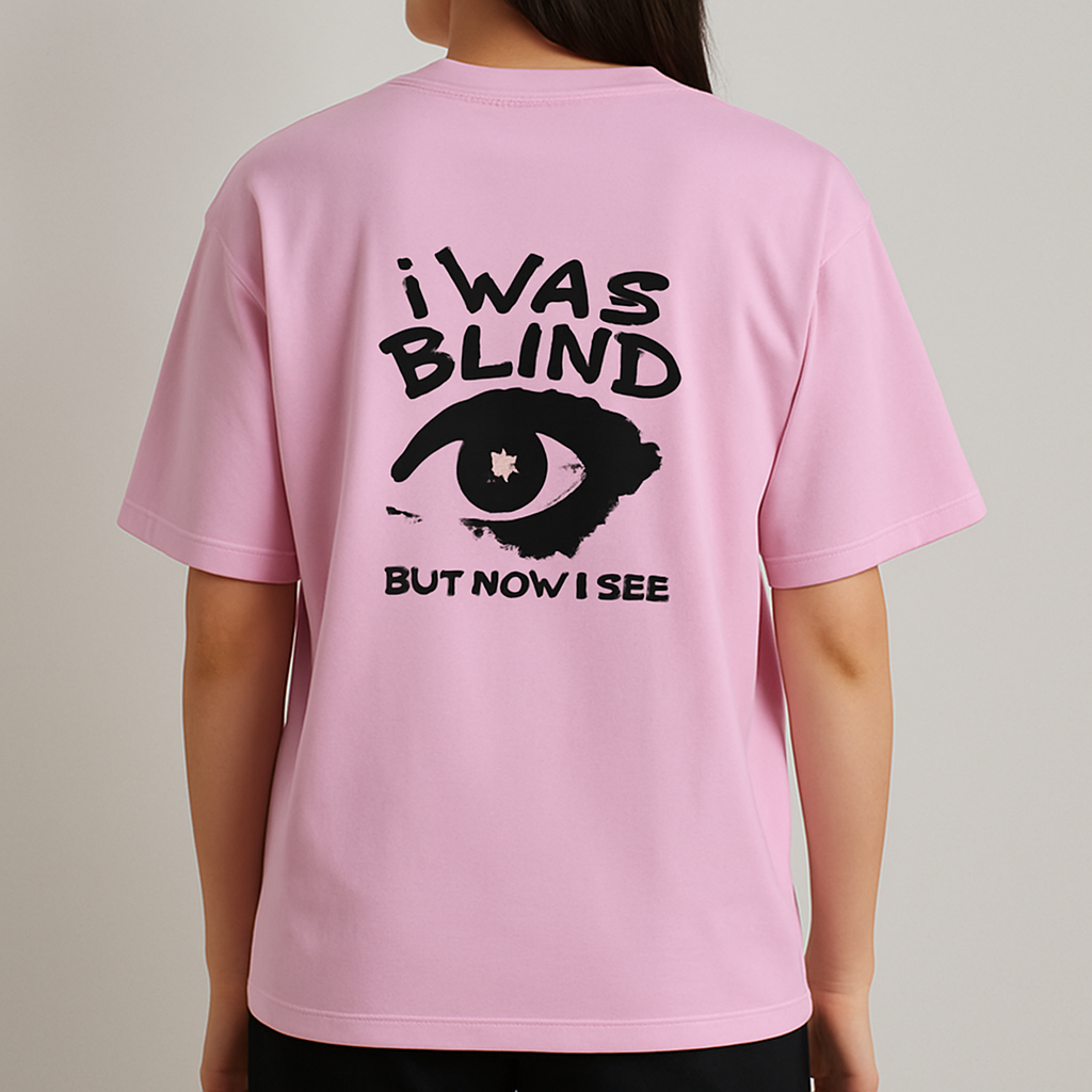 I was blind graphics oversized tshirts - lilac