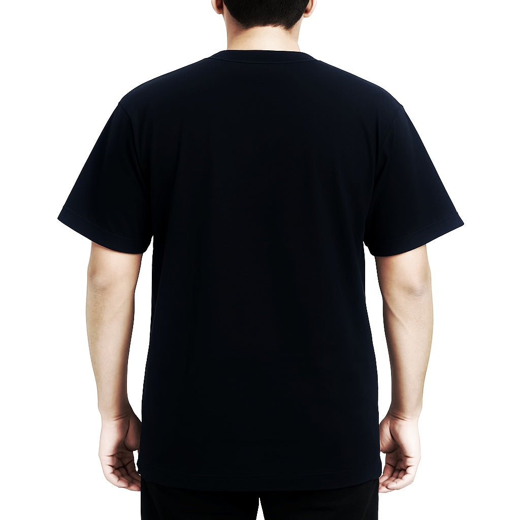 Oversized t-shirt - front bottum printed - black -unisex