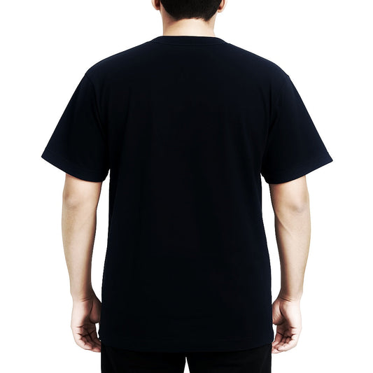 Oversized t-shirt - front bottum printed - black -unisex